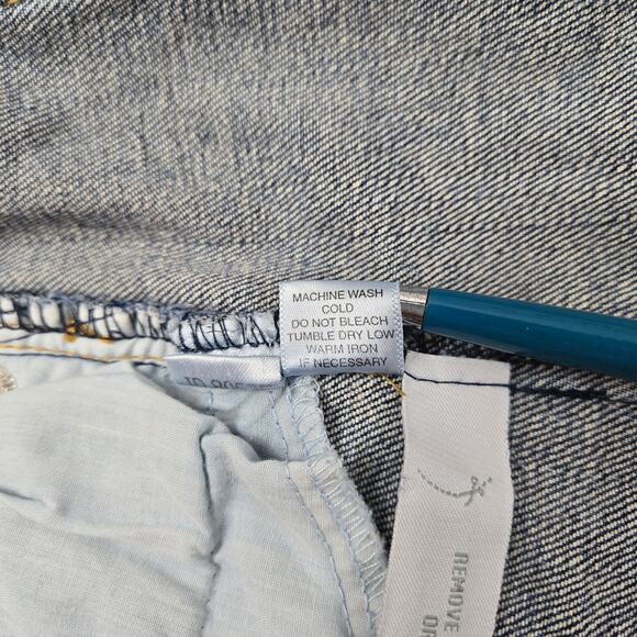 Ann Taylor Loft Denim Skirt Stretch Mini 3 Button Waistband size 6 - Picture 9 of 10